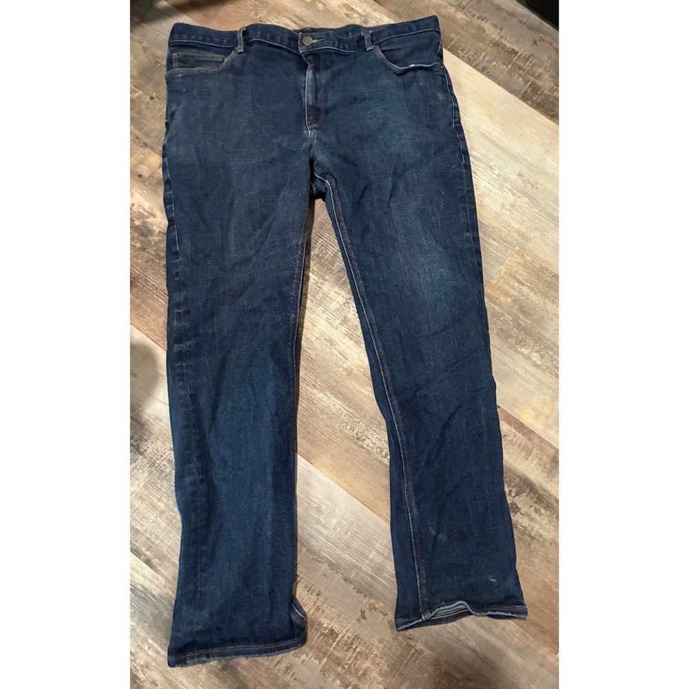 Michael Kors Mens Dark Wash Straight Leg Denim Jeans 36x30 Blue Indigo